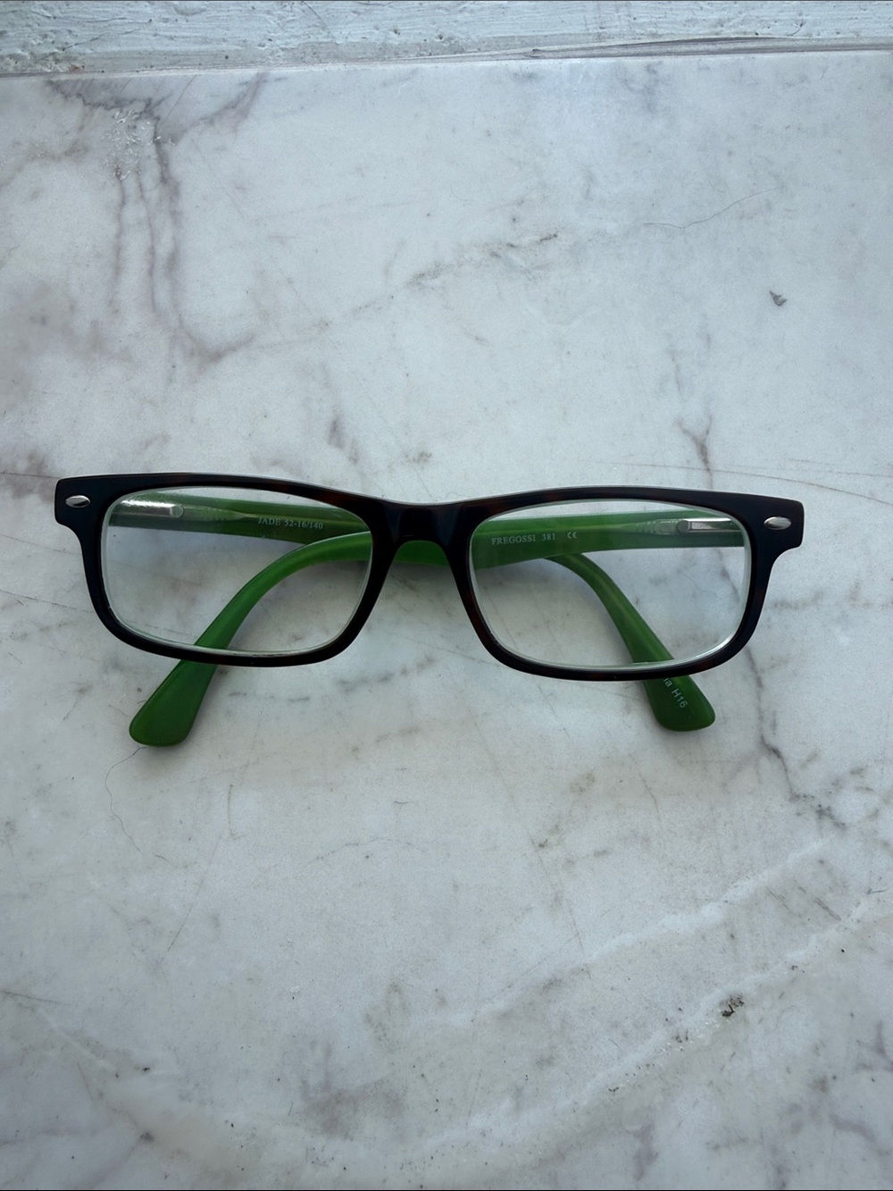 Fregossi 381 Eyeglasses Tortoise & Jade Green